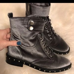 Gunmetal Vince Camuto combat boots
